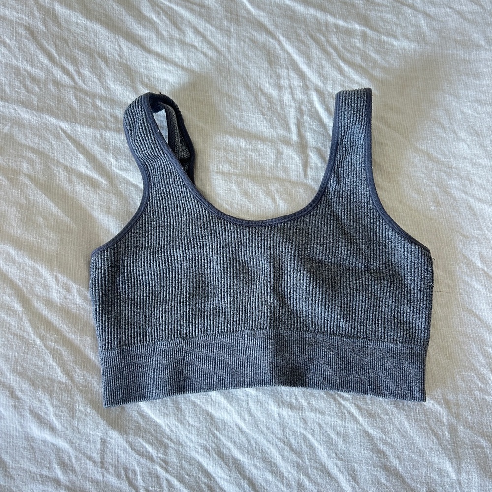 Aerie Gray Ribbed Tank Top